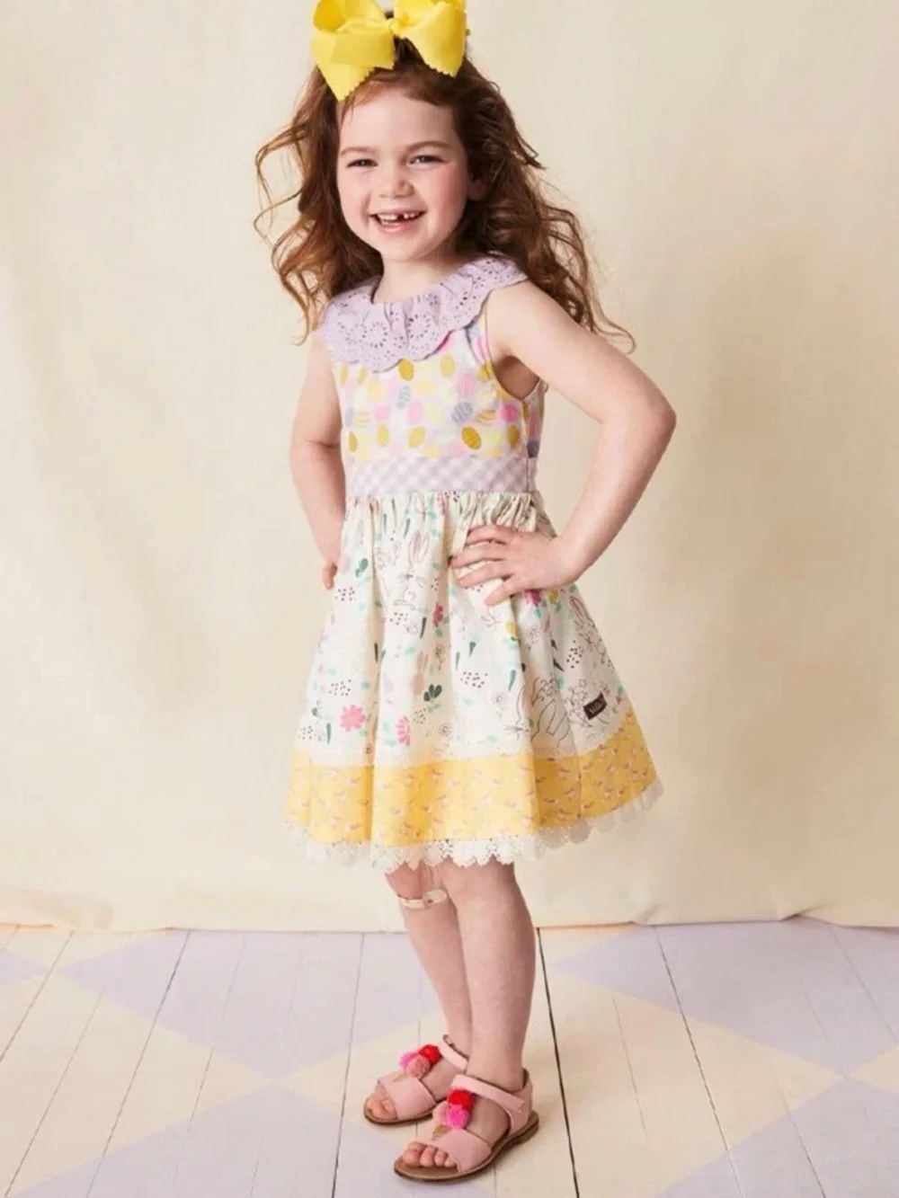 Girls Matilda Jane Enchanted Garden Twirl Forever Dress Size 4 Cotton‎ Blend